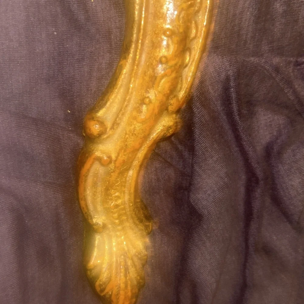 Vintage Florentine Hand Carved Hand Mirror
